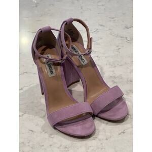 Steve Madden Women’s Carrson Leather Heeled Sandal Size 6.5 Purple Party Fairy